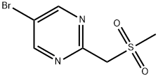 Pyrimidine, 5-bromo-2-[(methylsulfonyl)methyl]- Structure