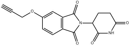 1H-Isoindole-1,3(2H)-dione, 2-(2,6-dioxo-3-piperidinyl)-5-(2-propyn-1-yloxy)- Struktur