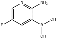 Boronic acid, B-(2-amino-5-fluoro-3-pyridinyl)- Struktur