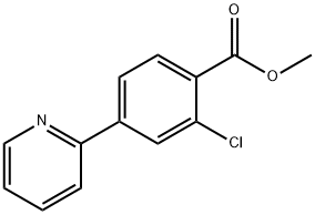 Methyl 2-chloro-4-(2-pyridinyl)benzoate Struktur