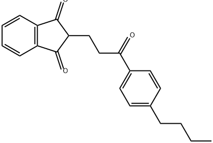 1H-Indene-1,3(2H)-dione, 2-[3-(4-butylphenyl)-3-oxopropyl]- Struktur