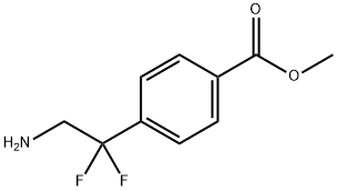 Benzoic acid, 4-(2-amino-1,1-difluoroethyl)-, methyl ester Struktur