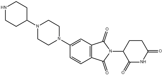 1H-Isoindole-1,3(2H)-dione, 2-(2,6-dioxo-3-piperidinyl)-5-[4-(4-piperidinyl)-1-piperazinyl]- Struktur