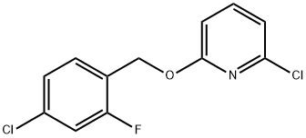 2-chloro-6-((4-chloro-2-fluorobenzyl)oxy)pyridine Struktur