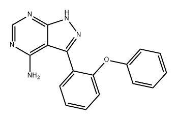 1H-Pyrazolo[3,4-d]pyrimidin-4-amine, 3-(2-phenoxyphenyl)- Struktur