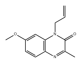 2(1H)-Quinoxalinone, 7-methoxy-3-methyl-1-(2-propen-1-yl)- Struktur