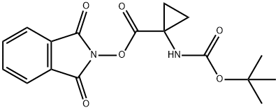 Cyclopropanecarboxylic acid, 1-[[(1,1-dimethylethoxy)carbonyl]amino]-, 1,3-dihydro-1,3-dioxo-2H-isoindol-2-yl ester Struktur