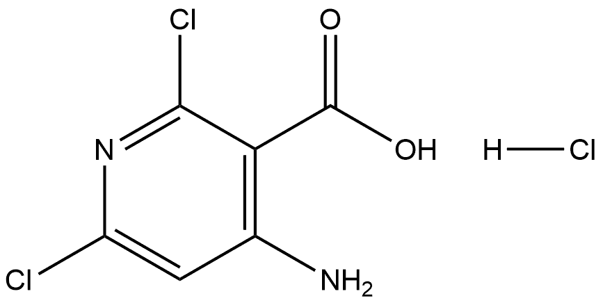 4-Amino-2,6-dichloronicotinic acid hydrochloride Struktur