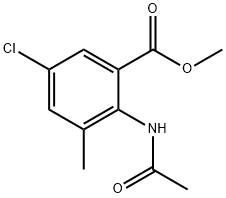 Methyl 2-(acetylamino)-5-chloro-3-methylbenzoate Struktur