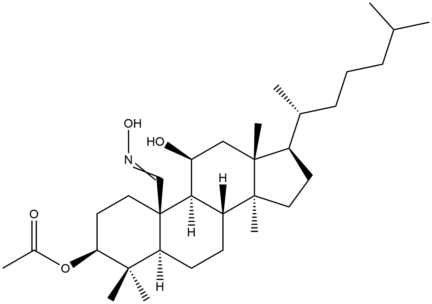 Lanostan-19-al, 3β,11β-dihydroxy-, oxime, 3-acetate (7CI,8CI)