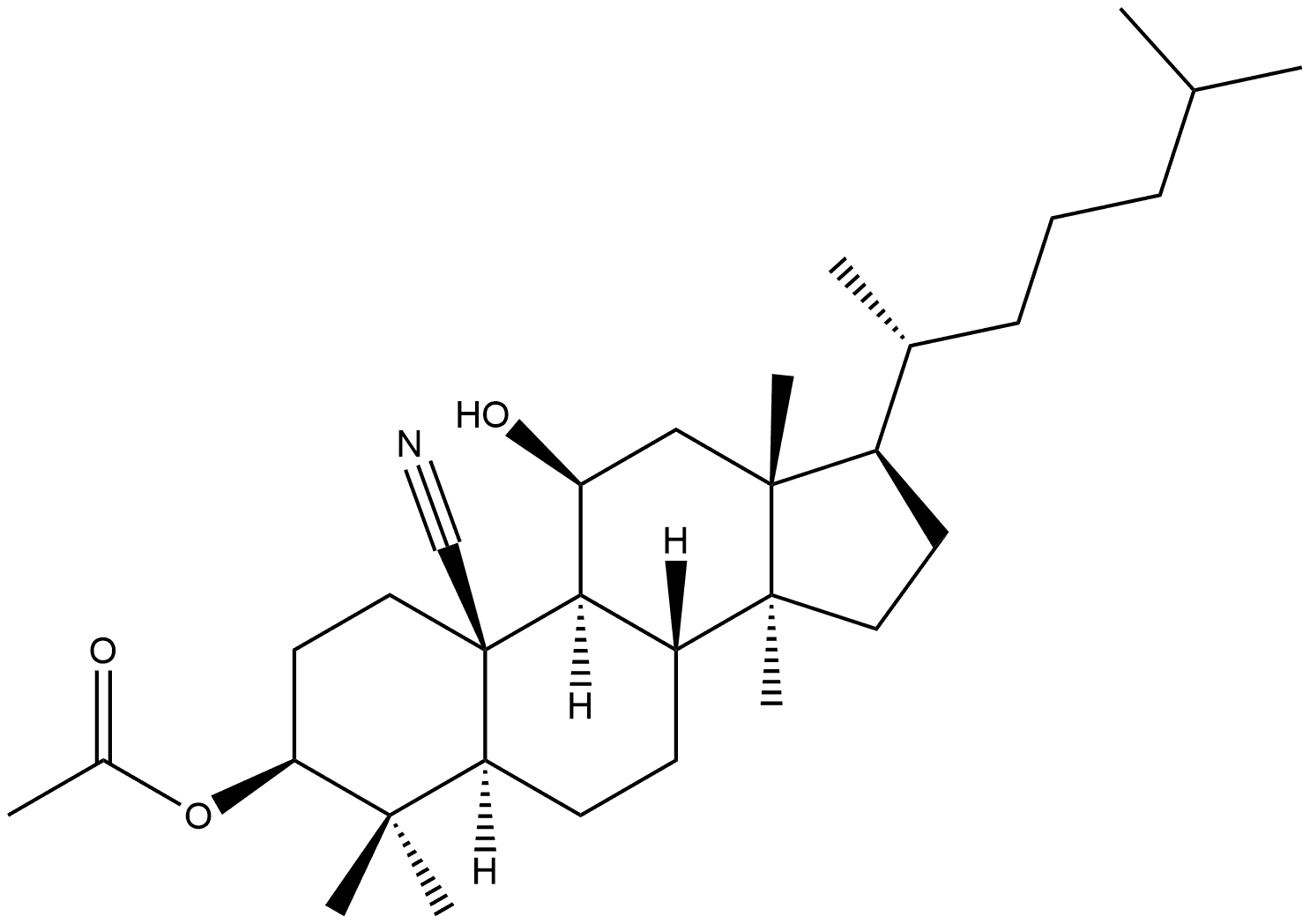 Lanostane-19-nitrile, 3β,11β-dihydroxy-, 3-acetate (7CI,8CI)