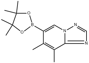 [1,2,4]Triazolo[1,5-a]pyridine, 7,8-dimethyl-6-(4,4,5,5-tetramethyl-1,3,2-dioxaborolan-2-yl)- Struktur