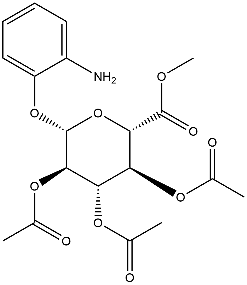 2-Aminophenyl 2,3,4-tri-O-acetyl-β-D-glucopyranosiduronate Struktur