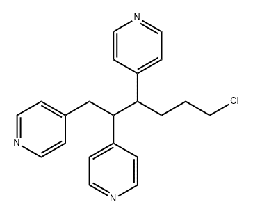 Pyridine, 4,4',4''-[1-(3-chloropropyl)-1,2,3-propanetriyl]tris- Struktur