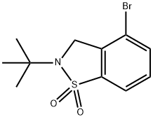 1,2-Benzisothiazole, 4-bromo-2-(1,1-dimethylethyl)-2,3-dihydro-, 1,1-dioxide Struktur