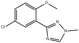 3-(5-Chloro-2-methoxyphenyl)-1-methyl-1H-1,2,4-triazole Struktur