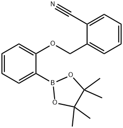 Benzonitrile, 2-[[2-(4,4,5,5-tetramethyl-1,3,2-dioxaborolan-2-yl)phenoxy]methyl]- Struktur