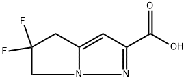 4H-Pyrrolo[1,2-b]pyrazole-2-carboxylic acid, 5,5-difluoro-5,6-dihydro- Struktur