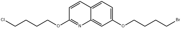 Quinoline, 7-(4-bromobutoxy)-2-(4-chlorobutoxy)- Struktur