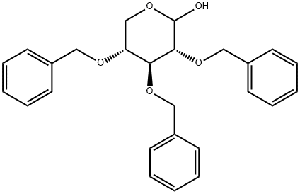 D-Xylopyranose, 2,3,4-tris-O-(phenylmethyl)- Struktur