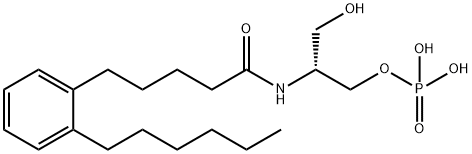 Benzenepentanamide, 2-hexyl-N-[(1R)-1-(hydroxymethyl)-2-(phosphonooxy)ethyl]- Struktur