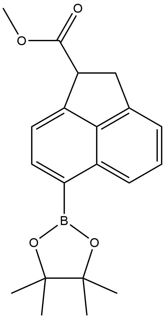 methyl 6-(4,4,5,5-tetramethyl-1,3,2-dioxaborolan-2-yl)-1,2-dihydroacenaphthylene-1-carboxylate Struktur