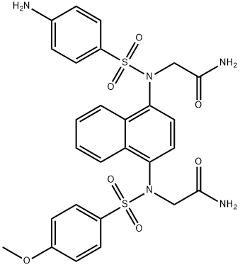 Acetamide, 2-[[4-[(2-amino-2-oxoethyl)[(4-aminophenyl)sulfonyl]amino]-1-naphthalenyl][(4-methoxyphenyl)sulfonyl]amino]- Structure