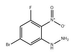 Hydrazine, (5-bromo-3-fluoro-2-nitrophenyl)- Struktur