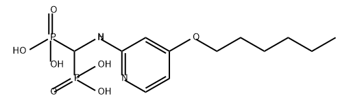 Phosphonic acid, P,P'-[[[4-(hexyloxy)-2-pyridinyl]amino]methylene]bis- Struktur