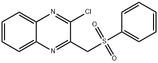 Quinoxaline, 2-chloro-3-[(phenylsulfonyl)methyl]- Structure