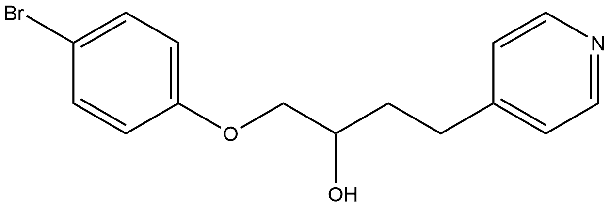 1-(4-bromophenoxy)-4-(pyridin-4-yl)butan-2-ol Struktur