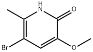 5-Bromo-3-methoxy-6-methyl-2(1H)-pyridinone Struktur