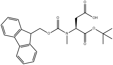 L-Aspartic acid, N-[(9H-fluoren-9-ylmethoxy)carbonyl]-N-methyl-, 1-(1,1-dimethylethyl) ester Struktur