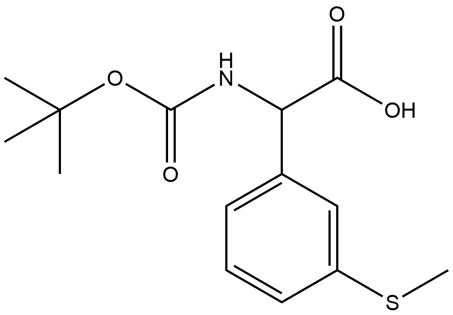 2-((tert-butoxycarbonyl)amino)-2-(3-(methylthio)phenyl)acetic acid Struktur