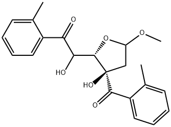 Methyl 2-deoxy-3,5-di-O-toluoyl-L-ribofuranoside Struktur