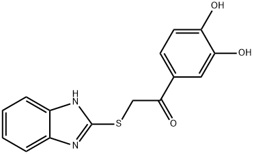 Ethanone, 2-(1H-benzimidazol-2-ylthio)-1-(3,4-dihydroxyphenyl)- Struktur