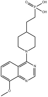 Phosphonic acid, P-[2-[1-(8-methoxy-4-quinazolinyl)-4-piperidinyl]ethyl]- Struktur