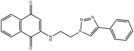 2-[[2-(4-Phenyl-1H-1,2,3-triazol-1-yl)ethyl]amino]-1,4-naphthalenedione Struktur