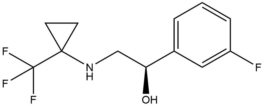 (R)-1-(3-fluorophenyl)-2-((1-(trifluoromethyl)cyclopropyl)amino)ethan-1-ol Struktur