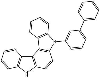 Indolo[2,3-c]carbazole, 5-[1,1'-biphenyl]-3-yl-5,8-dihydro- Struktur