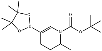 1(2H)-Pyridinecarboxylic acid, 3,4-dihydro-2-methyl-5-(4,4,5,5-tetramethyl-1,3,2-dioxaborolan-2-yl)-, 1,1-dimethylethyl ester Struktur