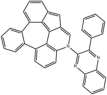 1-(3-phenylquinoxalin-2-yl)-1H-1-azadibenzo[g,ij]naphtho[2,1,8-cde]azulene Struktur