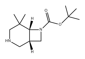 3,7-Diazabicyclo[4.2.0]octane-7-carboxylic acid, 5,5-dimethyl-, 1,1-dimethylethyl ester, (1S,6R)- Struktur