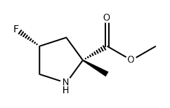 D-Proline, 4-fluoro-2-methyl-, methyl ester, (4R)- Struktur