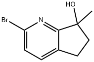 5H-Cyclopenta[b]pyridin-7-ol, 2-bromo-6,7-dihydro-7-methyl- Struktur