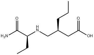 Hexanoic acid, 3-[[[(1S)-1-(aminocarbonyl)propyl]amino]methyl]-, (3S)- Struktur