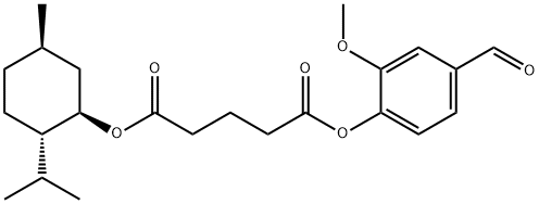 1-(4-Formyl-2-methoxyphenyl) 5-[(1R,2S,5R)-5-methyl-2-(1-methylethyl)cyclohexyl] pentanedioate Struktur