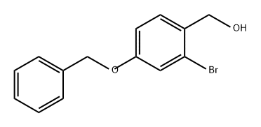 Benzenemethanol, 2-bromo-4-(phenylmethoxy)- Struktur