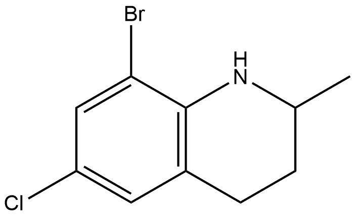 Quinoline, 8-bromo-6-chloro-1,2,3,4-tetrahydro-2-methyl- Struktur