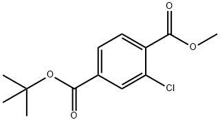 1,4-Benzenedicarboxylic acid, 2-chloro-, 4-(1,1-dimethylethyl) 1-methyl ester Struktur